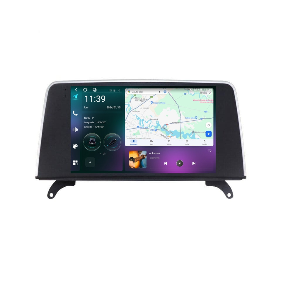 Navigatie dedicata cu Android BMW X6 (E71) 2007 - 2014, 12GB RAM, Radio GPS Dual Zone, Display 2K QLED 9.5" Touchscreen, Internet Wi-Fi si slot SIM 4G, Bluetooth, MirrorLink, USB