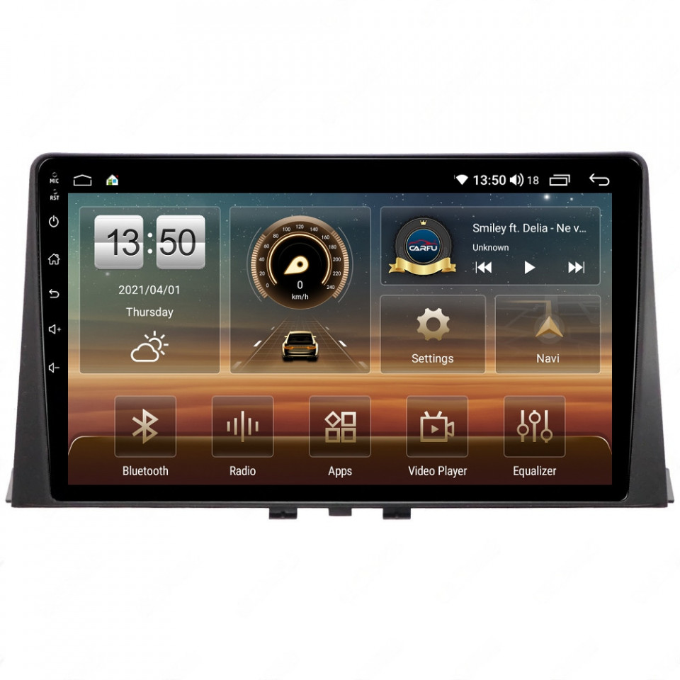 Navigatie dedicata cu Android Citroen Berlingo dupa 2018, 6GB RAM, Radio GPS Dual Zone, Display HD QLED 10" Touchscreen, Internet Wi-Fi si slot SIM 4G, Bluetooth, MirrorLink, USB