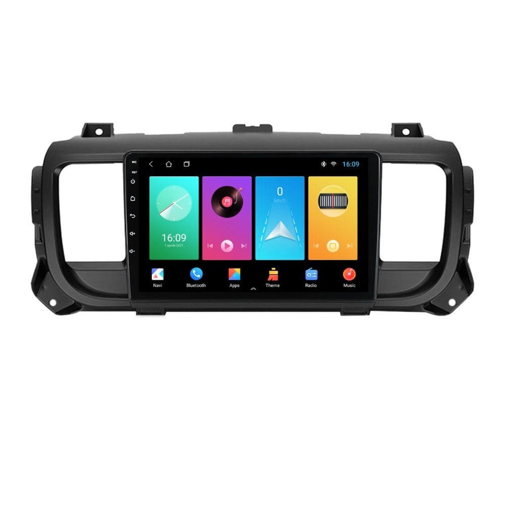 Navigatie dedicata cu Android Citroen Jumpy dupa 2016, 1GB RAM, Radio GPS Dual Zone, Display HD IPS 9" Touchscreen, Internet Wi-Fi, Bluetooth, MirrorLink, USB