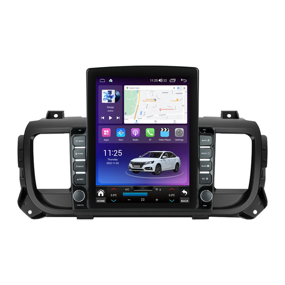 Navigatie dedicata cu Android Citroen Jumpy dupa 2016, 8GB RAM, Radio GPS Dual Zone, Touchscreen IPS 9.7" HD tip Tesla, Internet Wi-Fi si slot SIM 4G, Bluetooth, MirrorLink, USB