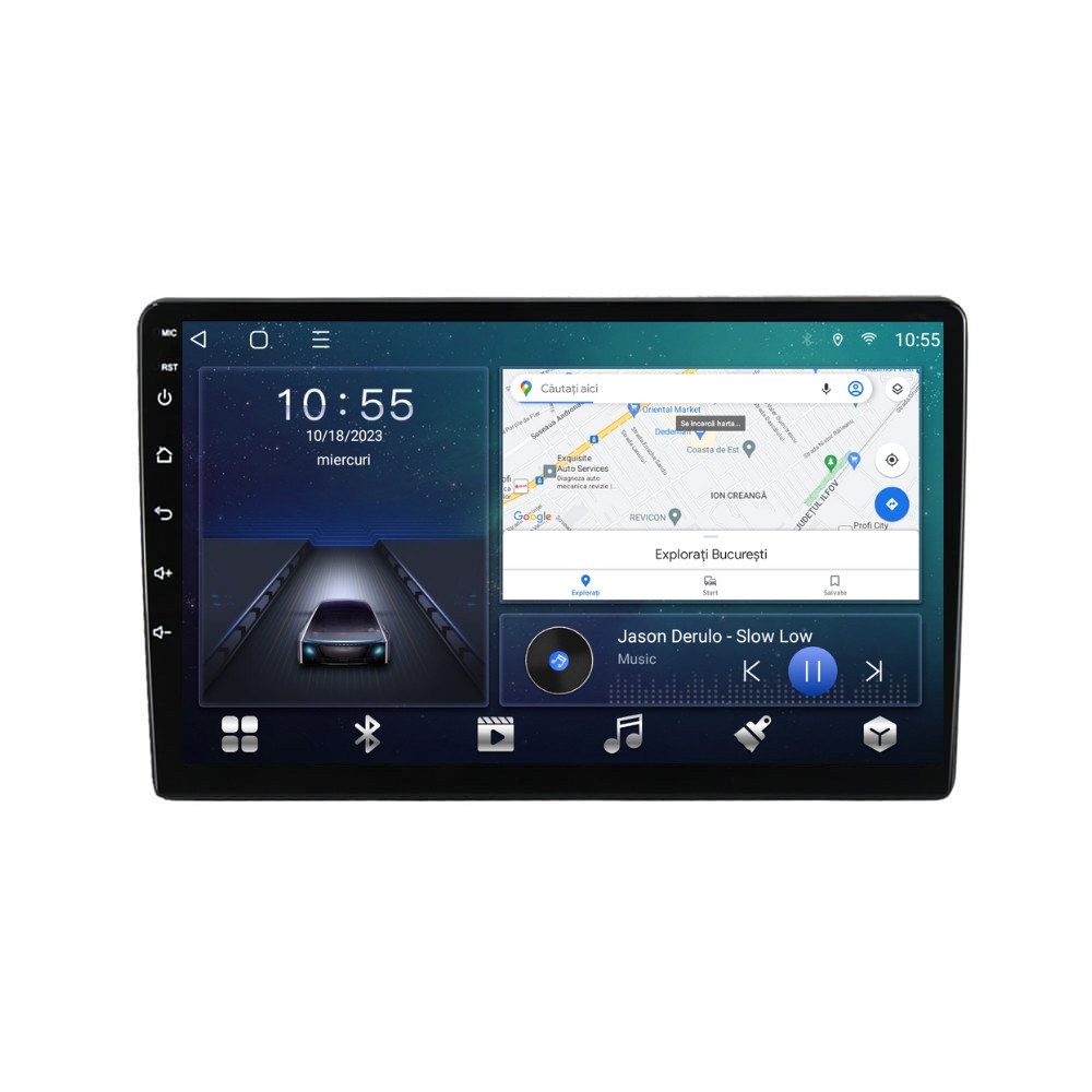 Navigatie dedicata cu Android Ford C-Max 2003 - 2010, 2GB RAM, Radio GPS Dual Zone, Display HD QLED 9" Touchscreen, Internet Wi-Fi si slot SIM 4G, Bluetooth, MirrorLink, USB
