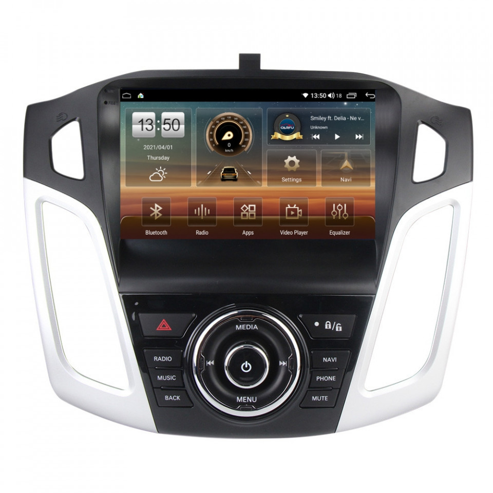 Navigatie dedicata cu Android Ford Focus III 2011 - 2018, 8GB RAM, Radio GPS Dual Zone, Display HD QLED 9" Touchscreen, Internet Wi-Fi si slot SIM 4G, Bluetooth, MirrorLink, USB