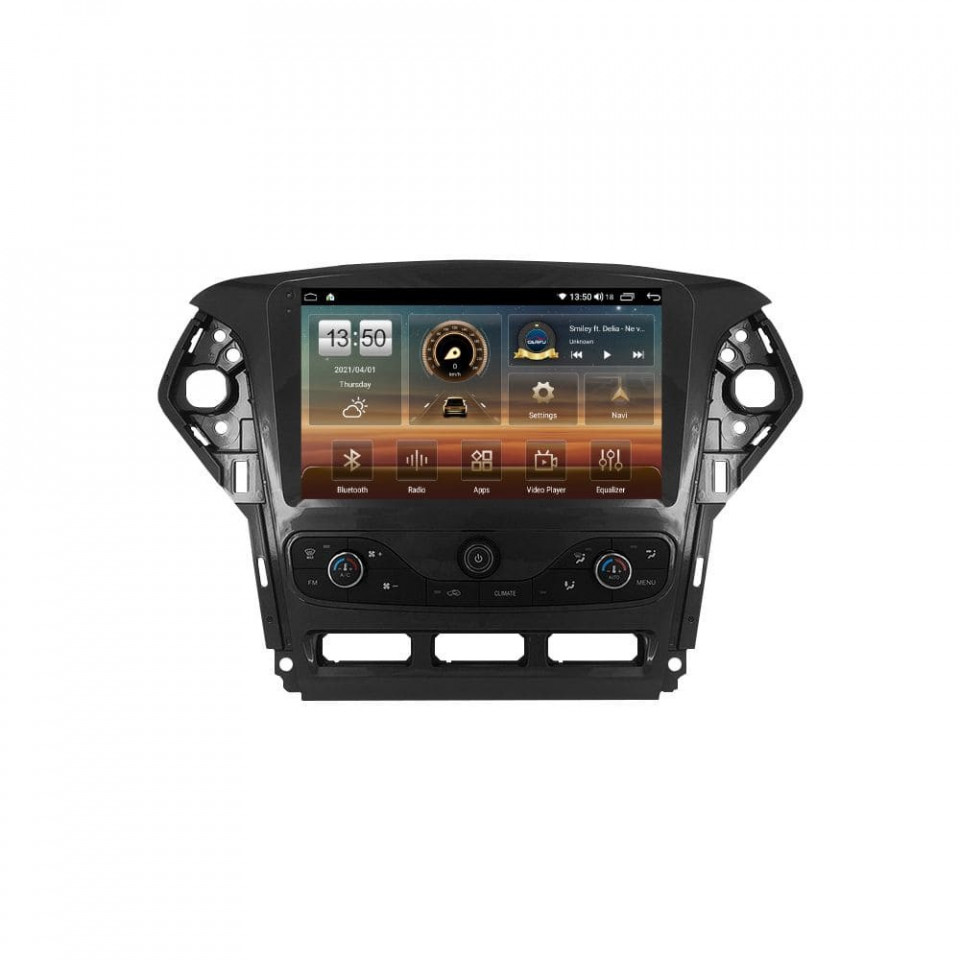 Navigatie dedicata cu Android Ford Mondeo IV 2011 - 2014 cu navigatie originala, 8GB RAM, Radio GPS Dual Zone, Display HD QLED 9" Touchscreen, Internet Wi-Fi si slot SIM 4G, Bluetooth, MirrorLink, USB