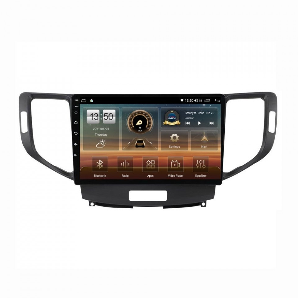 Navigatie dedicata cu Android Honda Accord VIII 2008 - 2012, 8GB RAM, Radio GPS Dual Zone, Display HD QLED 9" Touchscreen, Internet Wi-Fi si slot SIM 4G, Bluetooth, MirrorLink, USB