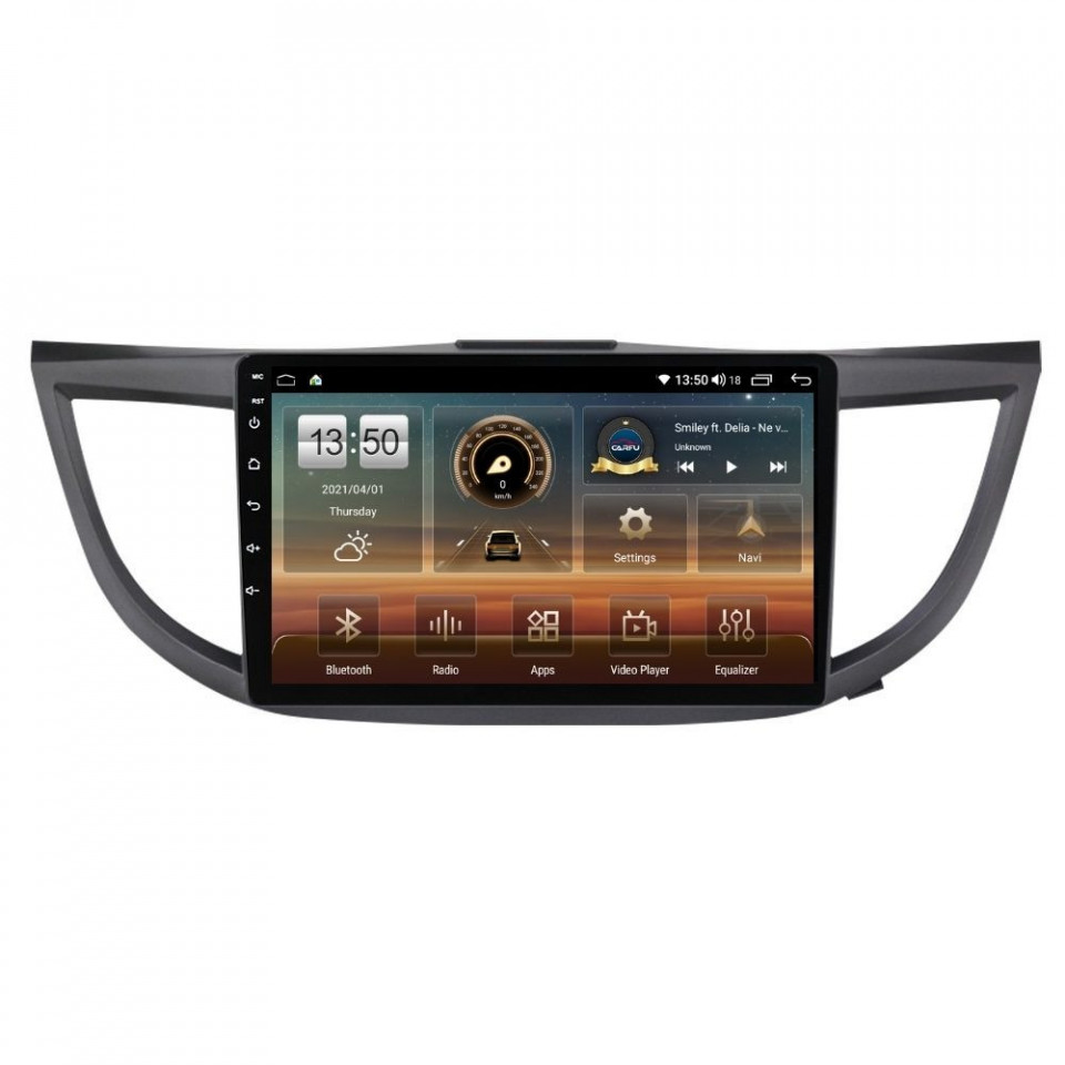 Navigatie dedicata cu Android Honda CR-V IV 2012 - 2018, 6GB RAM, Radio GPS Dual Zone, Display HD QLED 10" Touchscreen, Internet Wi-Fi si slot SIM 4G, Bluetooth, MirrorLink, USB