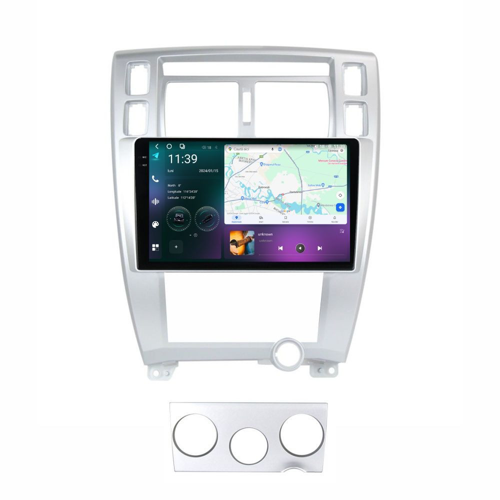 Navigatie dedicata cu Android Hyundai Tucson 2004 - 2011, 12GB RAM, Radio GPS Dual Zone, Display 2K QLED 10.36" Touchscreen, Internet Wi-Fi si slot SIM 4G, Bluetooth, MirrorLink, USB