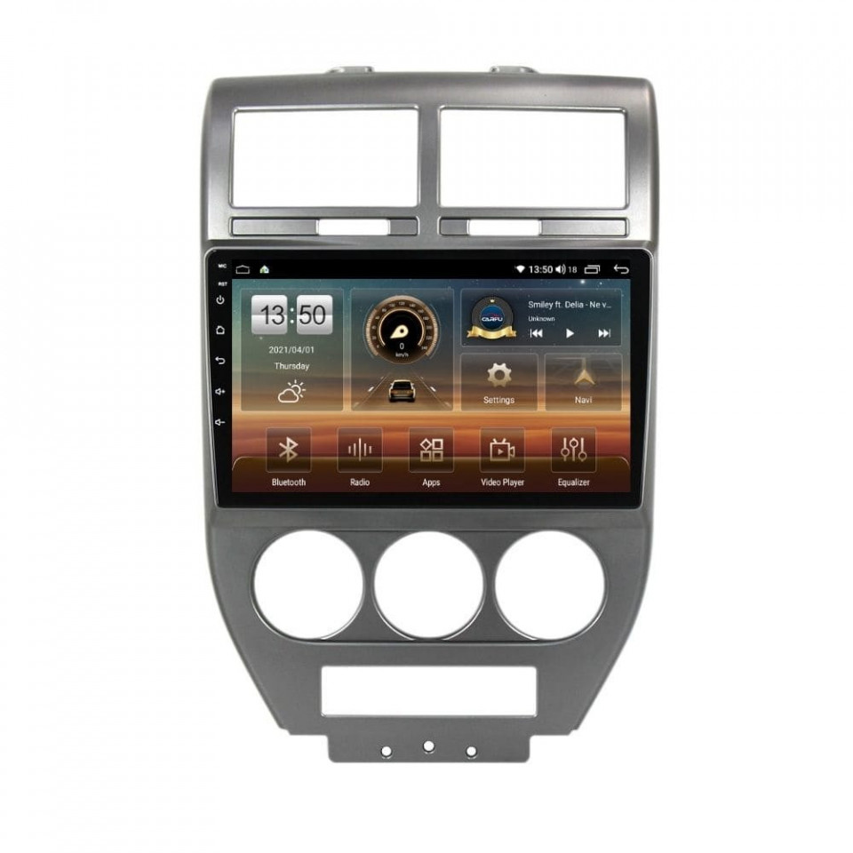 Navigatie dedicata cu Android Jeep Patriot I 2006 - 2010, 8GB RAM, Radio GPS Dual Zone, Display HD QLED 10" Touchscreen, Internet Wi-Fi si slot SIM 4G, Bluetooth, MirrorLink, USB