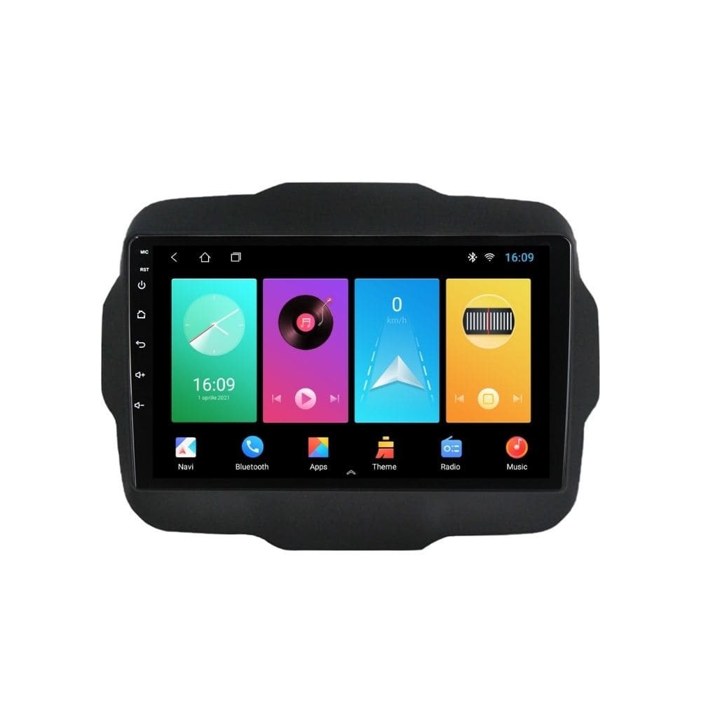 Navigatie dedicata cu Android Jeep Renegade dupa 2014, 2GB RAM, Radio GPS Dual Zone, Display HD IPS 9" Touchscreen, Internet Wi-Fi, Bluetooth, MirrorLink, USB