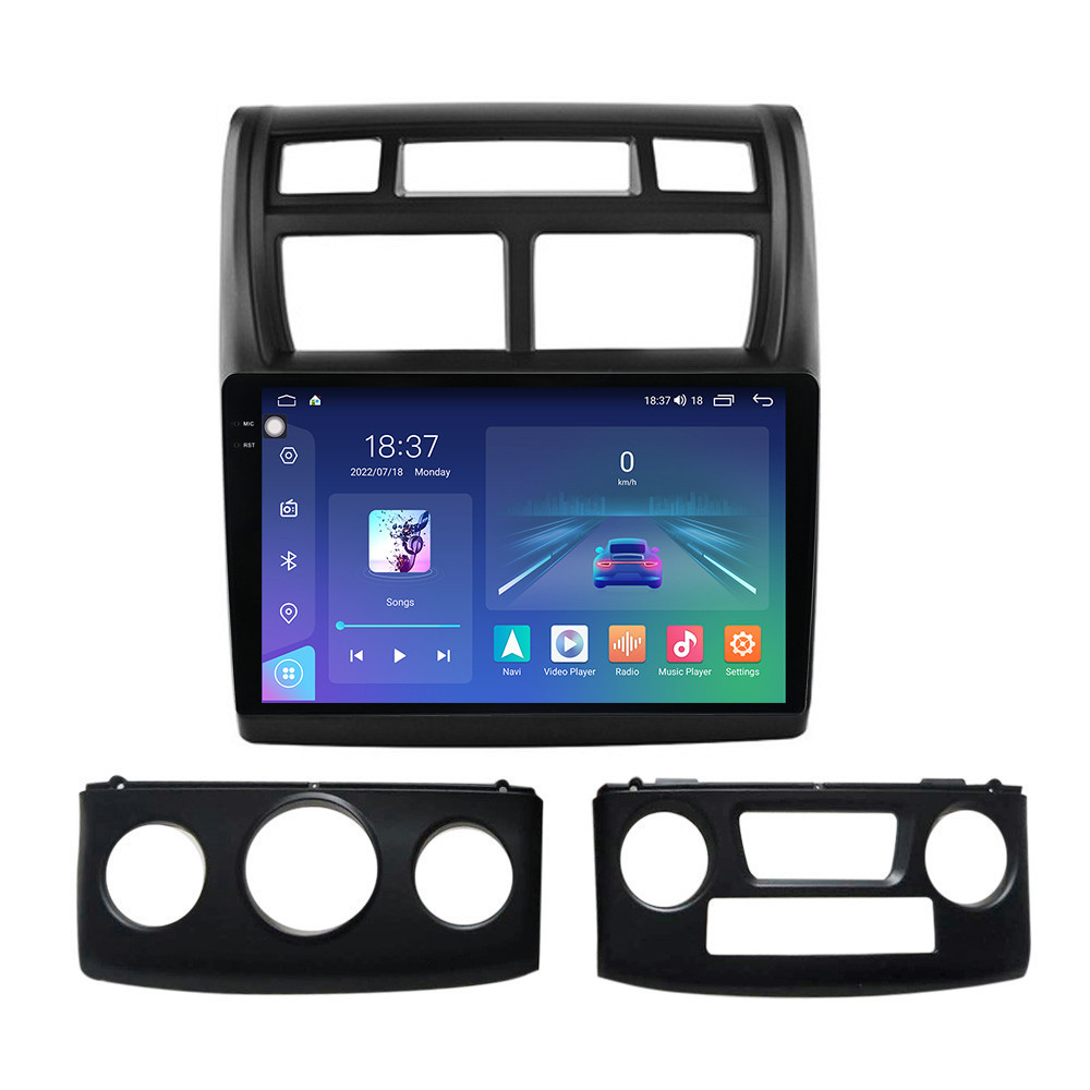 Navigatie dedicata cu Android KIA Sportage 2004 - 2010, 8GB RAM, Radio GPS Dual Zone, Display 2K QLED 9.5" Touchscreen, Internet Wi-Fi si slot SIM 4G, Bluetooth, MirrorLink, USB