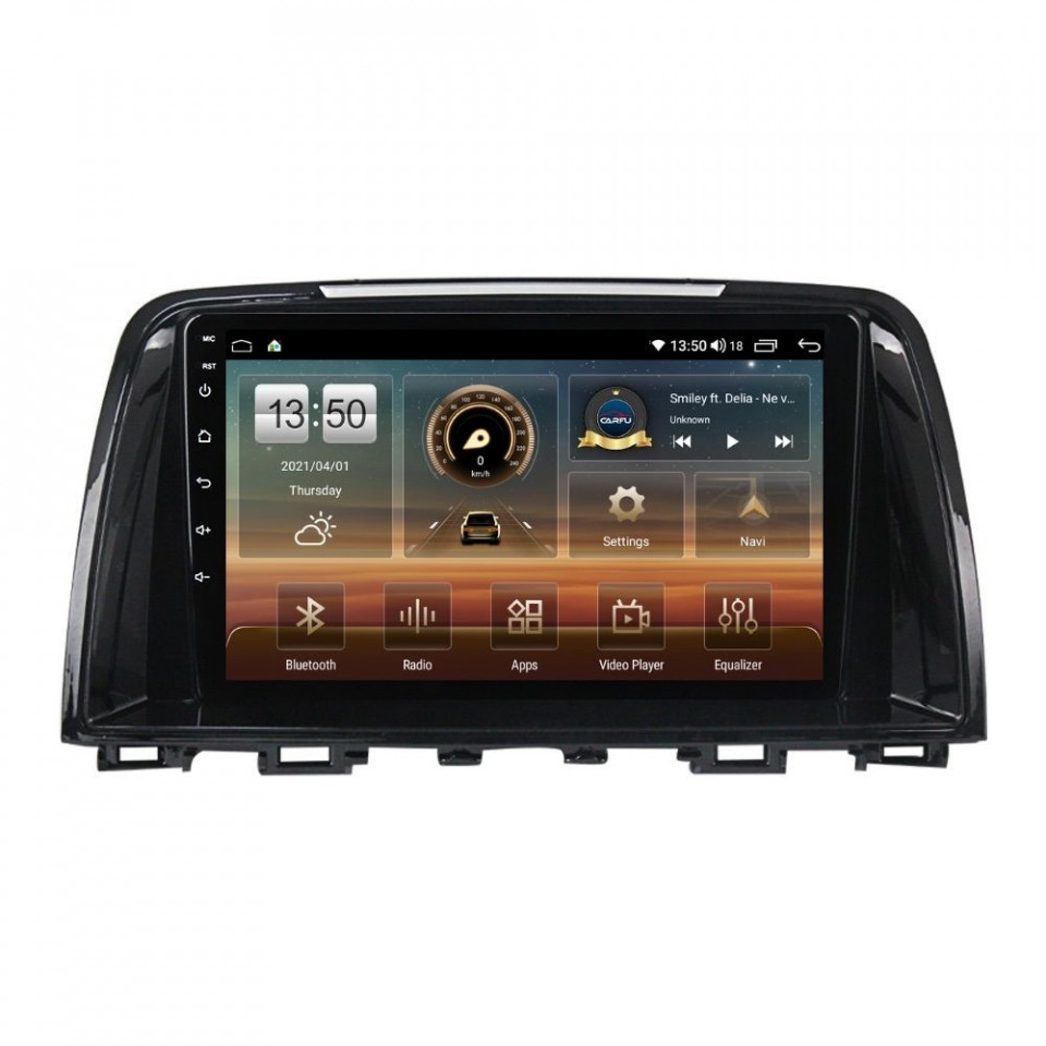 Navigatie dedicata cu Android Mazda 6 2013 - 2015, 6GB RAM, Radio GPS Dual Zone, Display HD QLED 9" Touchscreen, Internet Wi-Fi si slot SIM 4G, Bluetooth, MirrorLink, USB