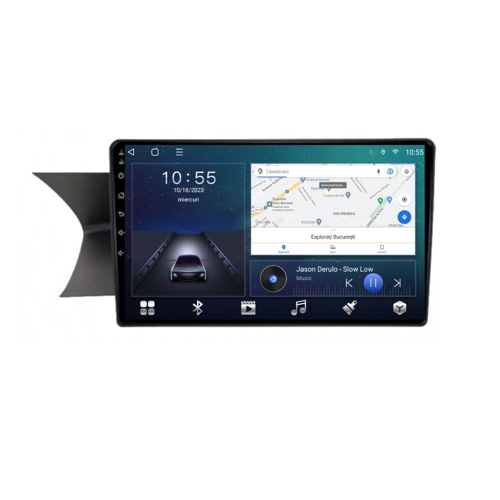 Navigatie dedicata cu Android Mercedes C-Class W204 2011 - 2014, 2GB RAM, Radio GPS Dual Zone, Display HD QLED 9" Touchscreen, Internet Wi-Fi si slot SIM 4G, Bluetooth, MirrorLink, USB
