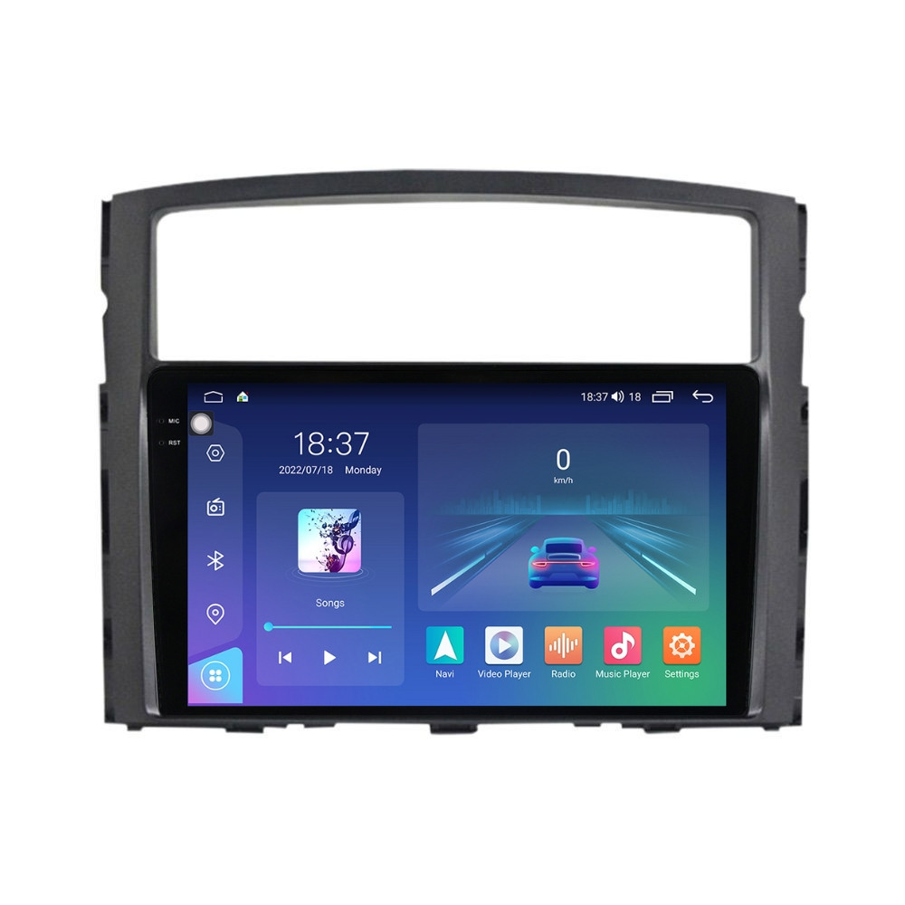 Navigatie dedicata cu Android Mitsubishi Pajero IV 2006 - 2018, 8GB RAM, Radio GPS Dual Zone, Display 2K QLED 9.5" Touchscreen, Internet Wi-Fi si slot SIM 4G, Bluetooth, MirrorLink, USB