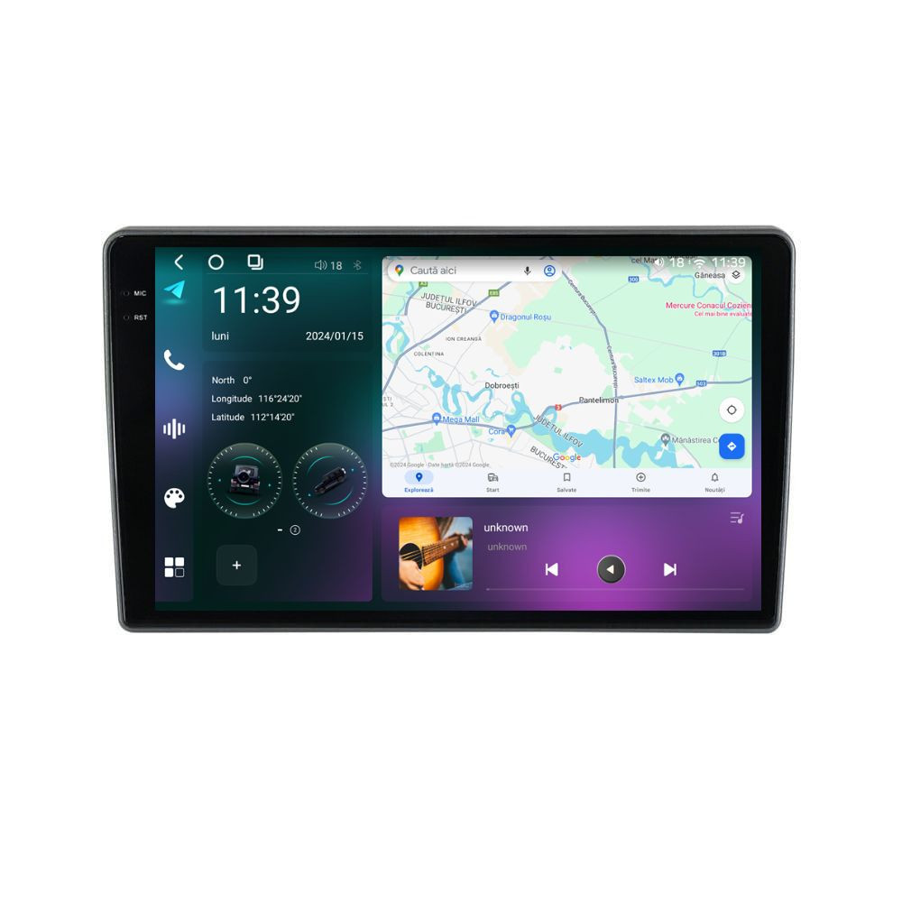 Navigatie dedicata cu Android Nissan Note 2005 - 2013, 12GB RAM, Radio GPS Dual Zone, Display 2K QLED 9.5" Touchscreen, Internet Wi-Fi si slot SIM 4G, Bluetooth, MirrorLink, USB