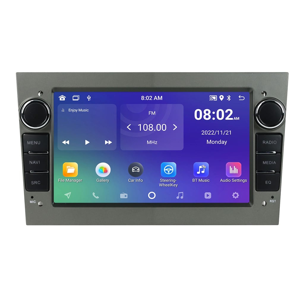 Navigatie dedicata cu Android Opel Corsa D 2006 - 2014, gri inchis, 2GB RAM, Radio GPS Dual Zone, Display HD 7" Touchscreen, Internet Wi-Fi, Bluetooth, MirrorLink, USB