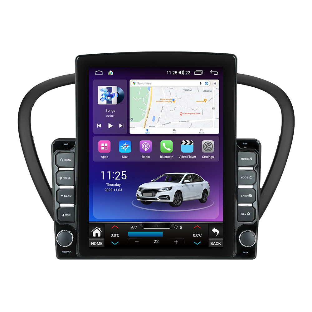 Navigatie dedicata cu Android Peugeot 607 2004 - 2011, 8GB RAM, Radio GPS Dual Zone, Touchscreen IPS 9.7" HD tip Tesla, Internet Wi-Fi si slot SIM 4G, Bluetooth, MirrorLink, USB