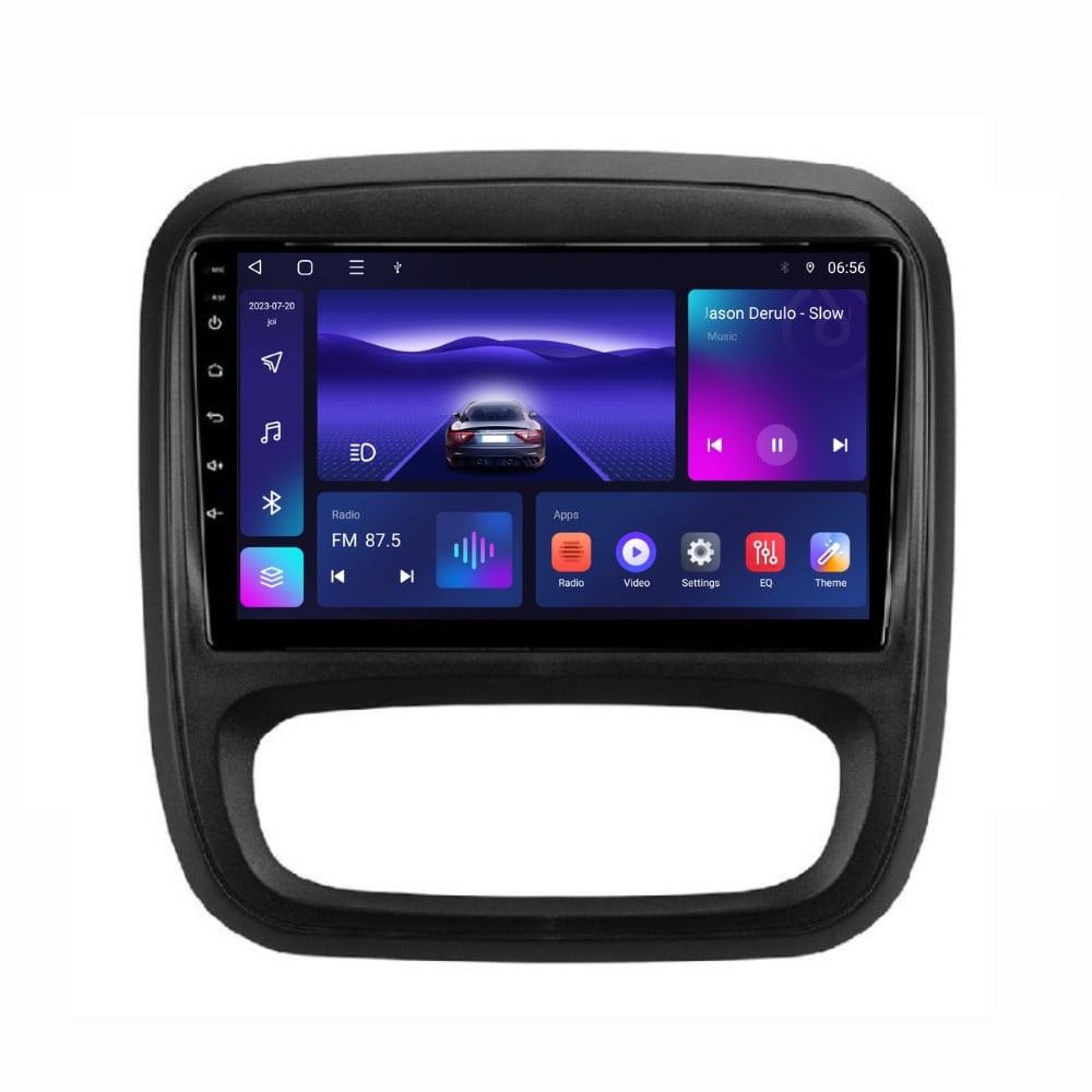 Navigatie dedicata cu Android Renault Trafic III 2014 - 2019, 3GB RAM, Radio GPS Dual Zone, Display HD QLED 9" Touchscreen, Internet Wi-Fi si slot SIM 4G, Bluetooth, MirrorLink, USB