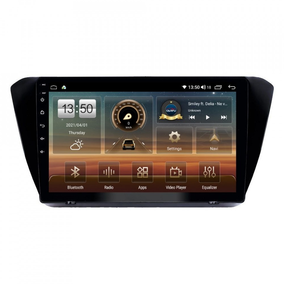 Navigatie dedicata cu Android Skoda Superb III 2015 - 2017, 8GB RAM, Radio GPS Dual Zone, Display HD QLED 10" Touchscreen, Internet Wi-Fi si slot SIM 4G, Bluetooth, MirrorLink, USB