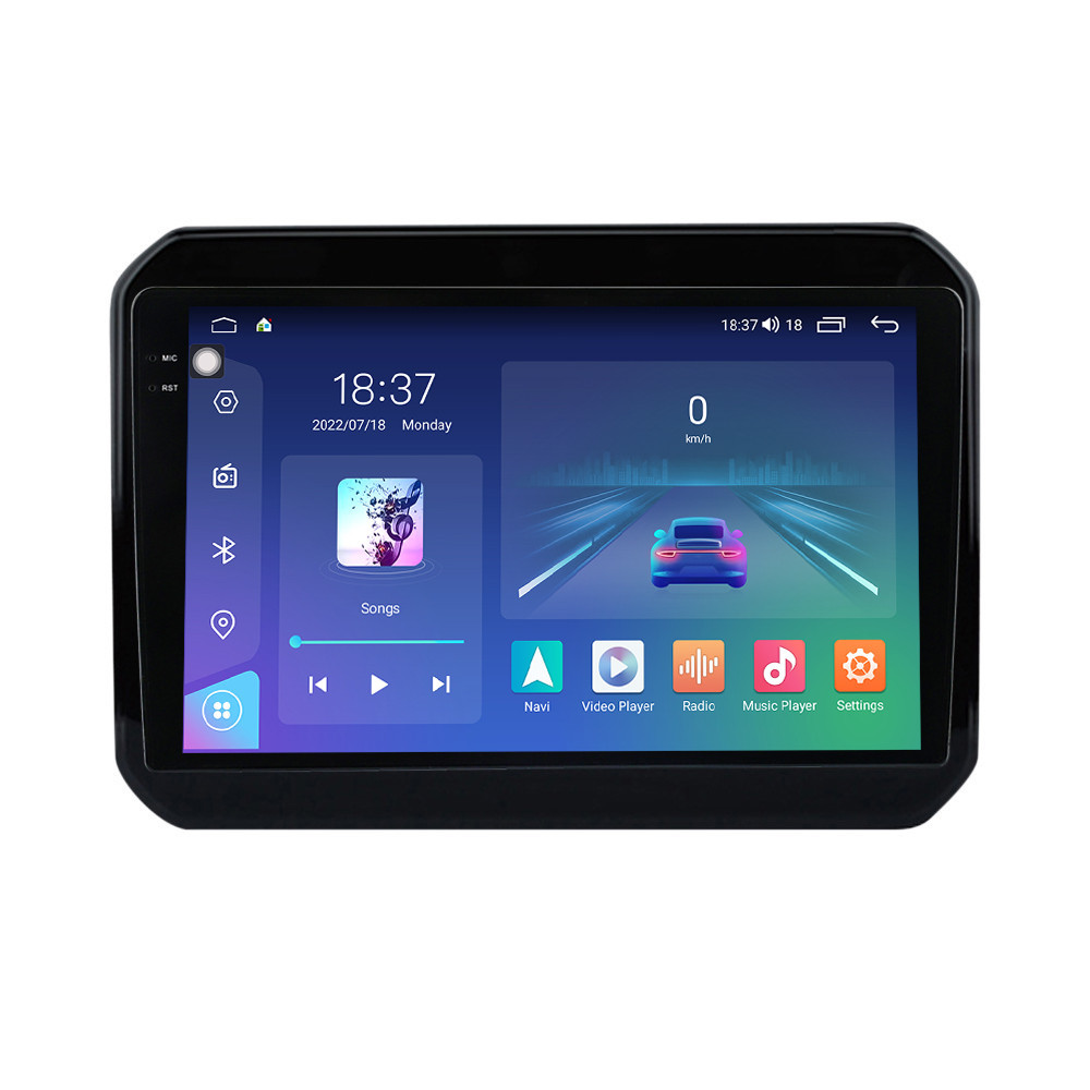Navigatie dedicata cu Android Suzuki Ignis III dupa 2016, 4GB RAM, Radio GPS Dual Zone, Display 2K QLED 9.5" Touchscreen, Internet Wi-Fi si slot SIM 4G, Bluetooth, MirrorLink, USB