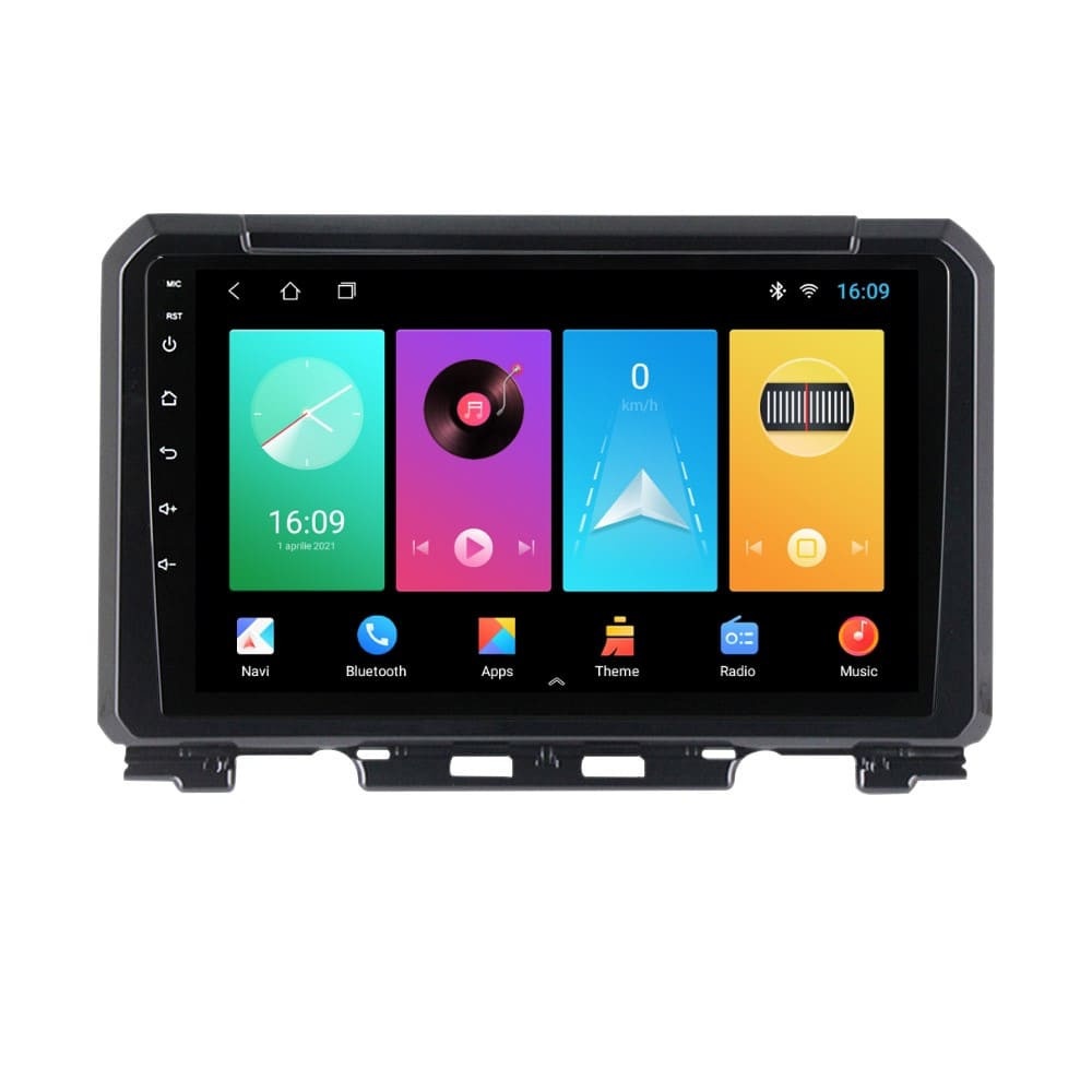 Navigatie dedicata cu Android Suzuki Jimny dupa 2018, 2GB RAM, Radio GPS Dual Zone, Display HD IPS 9" Touchscreen, Internet Wi-Fi, Bluetooth, MirrorLink, USB
