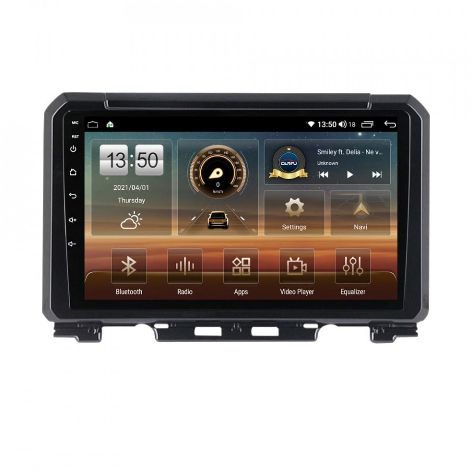 Navigatie dedicata cu Android Suzuki Jimny dupa 2018, 8GB RAM, Radio GPS Dual Zone, Display HD QLED 9" Touchscreen, Internet Wi-Fi si slot SIM 4G, Bluetooth, MirrorLink, USB