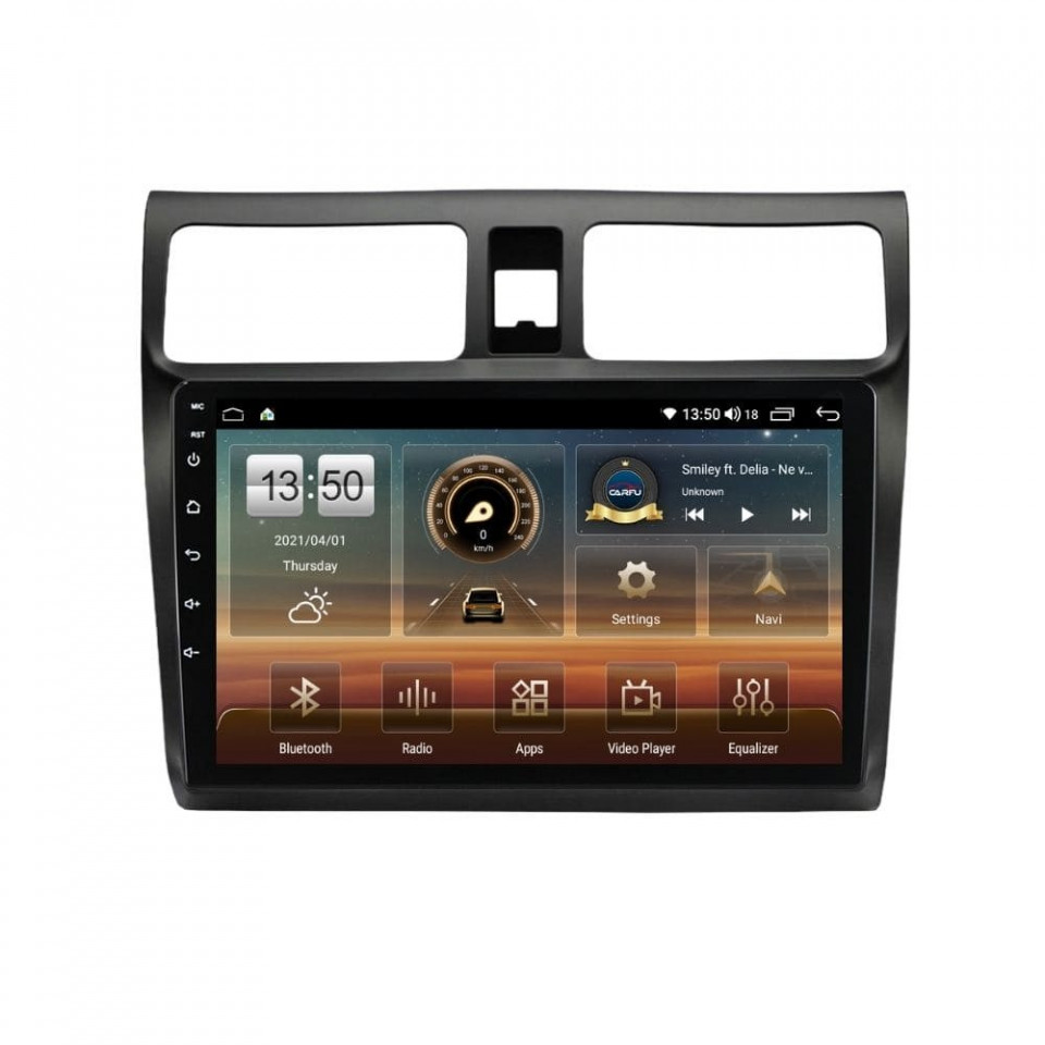 Navigatie dedicata cu Android Suzuki Swift III 2005 - 2010, 6GB RAM, Radio GPS Dual Zone, Display HD QLED 10" Touchscreen, Internet Wi-Fi si slot SIM 4G, Bluetooth, MirrorLink, USB
