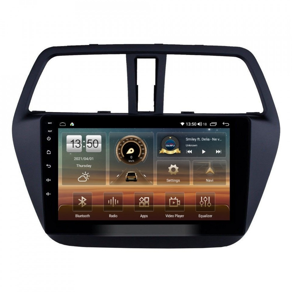 Navigatie dedicata cu Android Suzuki SX4 S-Cross dupa 2013, 8GB RAM, Radio GPS Dual Zone, Display HD QLED 9" Touchscreen, Internet Wi-Fi si slot SIM 4G, Bluetooth, MirrorLink, USB