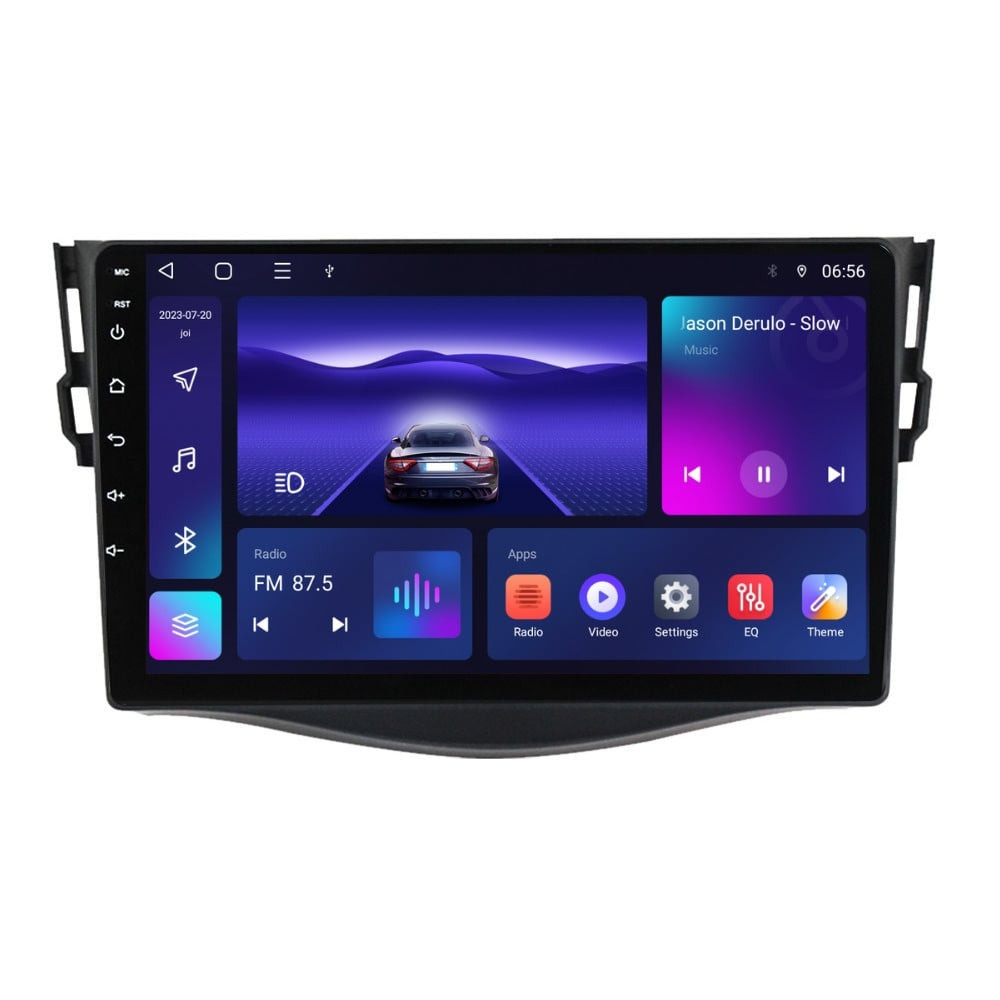Navigatie dedicata cu Android Toyota Rav4 III 2005 - 2013, 3GB RAM, Radio GPS Dual Zone, Display HD QLED 9" Touchscreen, Internet Wi-Fi si slot SIM 4G, Bluetooth, MirrorLink, USB