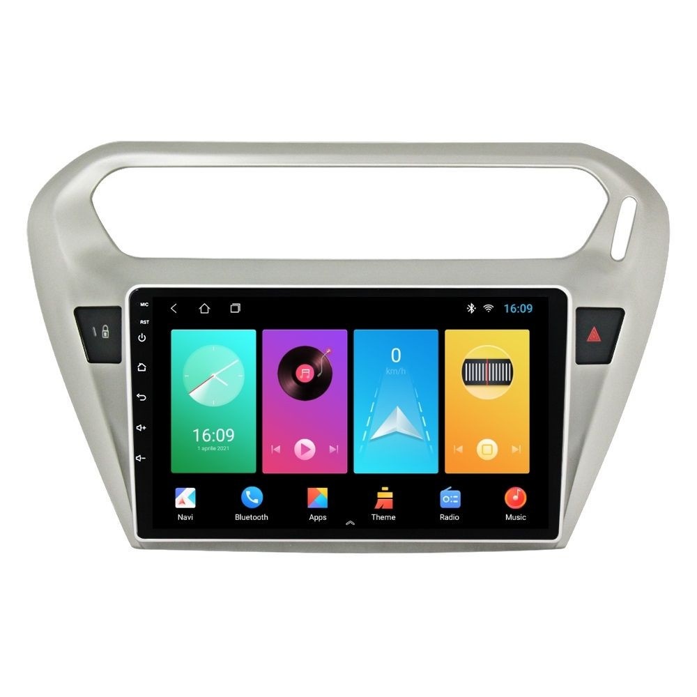 Navigatie dedicata cu Android Citroen C-Elysee 2012 - 2021, 2GB RAM, Radio GPS Dual Zone, Display HD IPS 9" Touchscreen, Internet Wi-Fi, Bluetooth, MirrorLink, USB