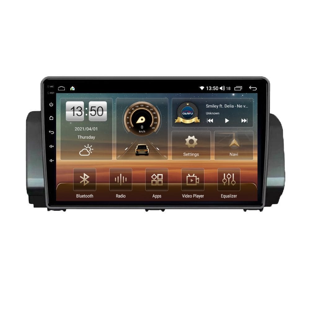 Navigatie dedicata cu Android Dacia Logan III dupa 2021, 4GB RAM, Radio GPS Dual Zone, Display HD QLED 9" Touchscreen, Internet Wi-Fi si slot SIM 4G, Bluetooth, MirrorLink, USB