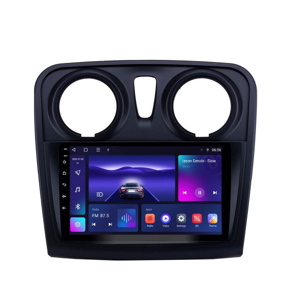 Navigatie dedicata cu Android Dacia Sandero II 2012 - 2020, 3GB RAM, Radio GPS Dual Zone, Display HD QLED 9" Touchscreen, Internet Wi-Fi si slot SIM 4G, Bluetooth, MirrorLink, USB