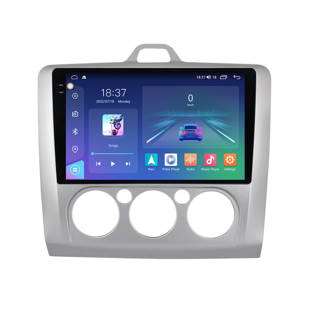 Navigatie dedicata cu Android Ford Focus II 2004 - 2011, clima manuala, 8GB RAM, Radio GPS Dual Zone, Display 2K QLED 9.5" Touchscreen, Internet Wi-Fi si slot SIM 4G, Bluetooth, MirrorLink, 