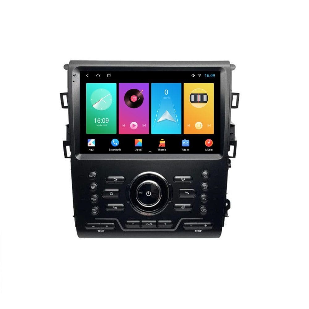 Navigatie dedicata cu Android Ford Mondeo V dupa 2014 cu navigatie originala, 2GB RAM, Radio GPS Dual Zone, Display HD IPS 9" Touchscreen, Internet Wi-Fi, Bluetooth, MirrorLink, USB