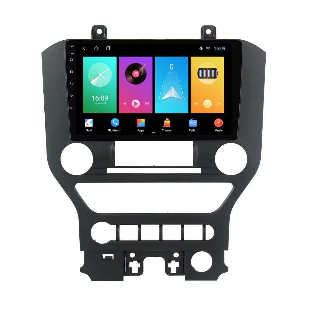 Navigatie dedicata cu Android Ford Mustang 2014 - 2021 cu navigatie originala, 1GB RAM, Radio GPS Dual Zone, Display HD IPS 9" Touchscreen, Internet Wi-Fi, Bluetooth, MirrorLink, USB
