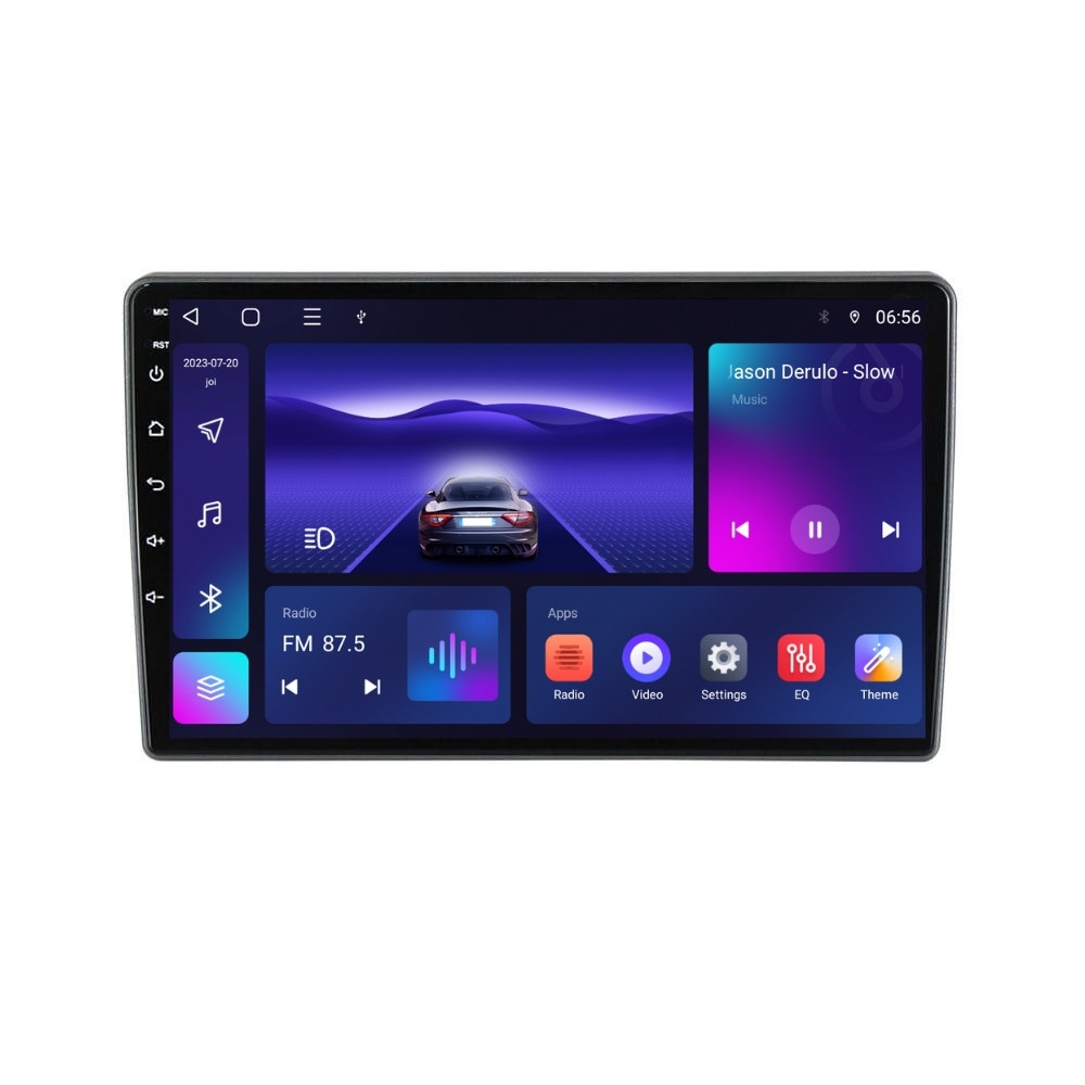 Navigatie dedicata cu Android Ford Transit / Tourneo Custom dupa 2018, 4GB RAM, Radio GPS Dual Zone, Display HD IPS 10" Touchscreen, Internet Wi-Fi, Bluetooth, MirrorLink, USB