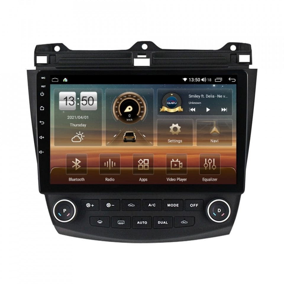Navigatie dedicata cu Android Honda Accord VII 2003 - 2008 benzina, 8GB RAM, Radio GPS Dual Zone, Display HD QLED 10" Touchscreen, Internet Wi-Fi si slot SIM 4G, Bluetooth, MirrorLink, USB