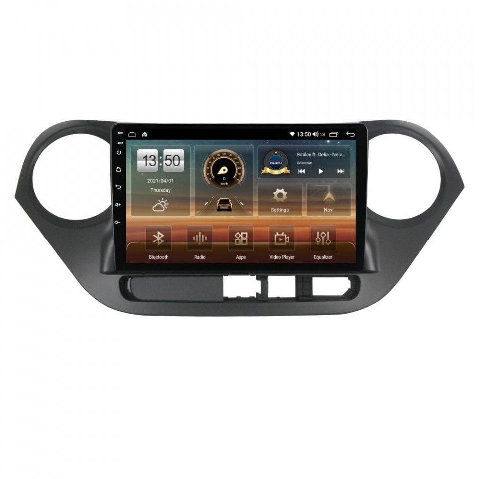 Navigatie dedicata cu Android Hyundai i10 2013 - 2019, 8GB RAM, Radio GPS Dual Zone, Display HD QLED 9" Touchscreen, Internet Wi-Fi si slot SIM 4G, Bluetooth, MirrorLink, USB