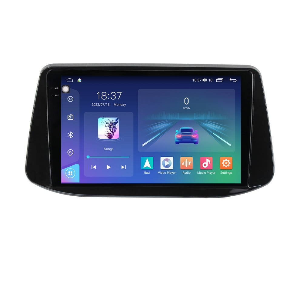 Navigatie dedicata cu Android Hyundai i30 dupa 2017, 8GB RAM, Radio GPS Dual Zone, Display 2K QLED 9.5" Touchscreen, Internet Wi-Fi si slot SIM 4G, Bluetooth, MirrorLink, USB