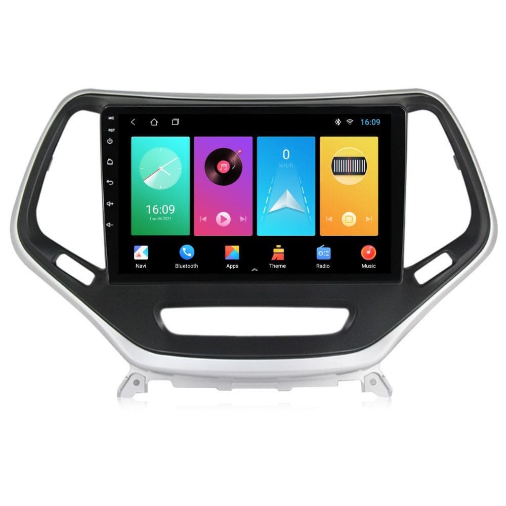 Navigatie dedicata cu Android Jeep Cherokee V 2014 - 2019, 2GB RAM, Radio GPS Dual Zone, Display HD IPS 10" Touchscreen, Internet Wi-Fi, Bluetooth, MirrorLink, USB