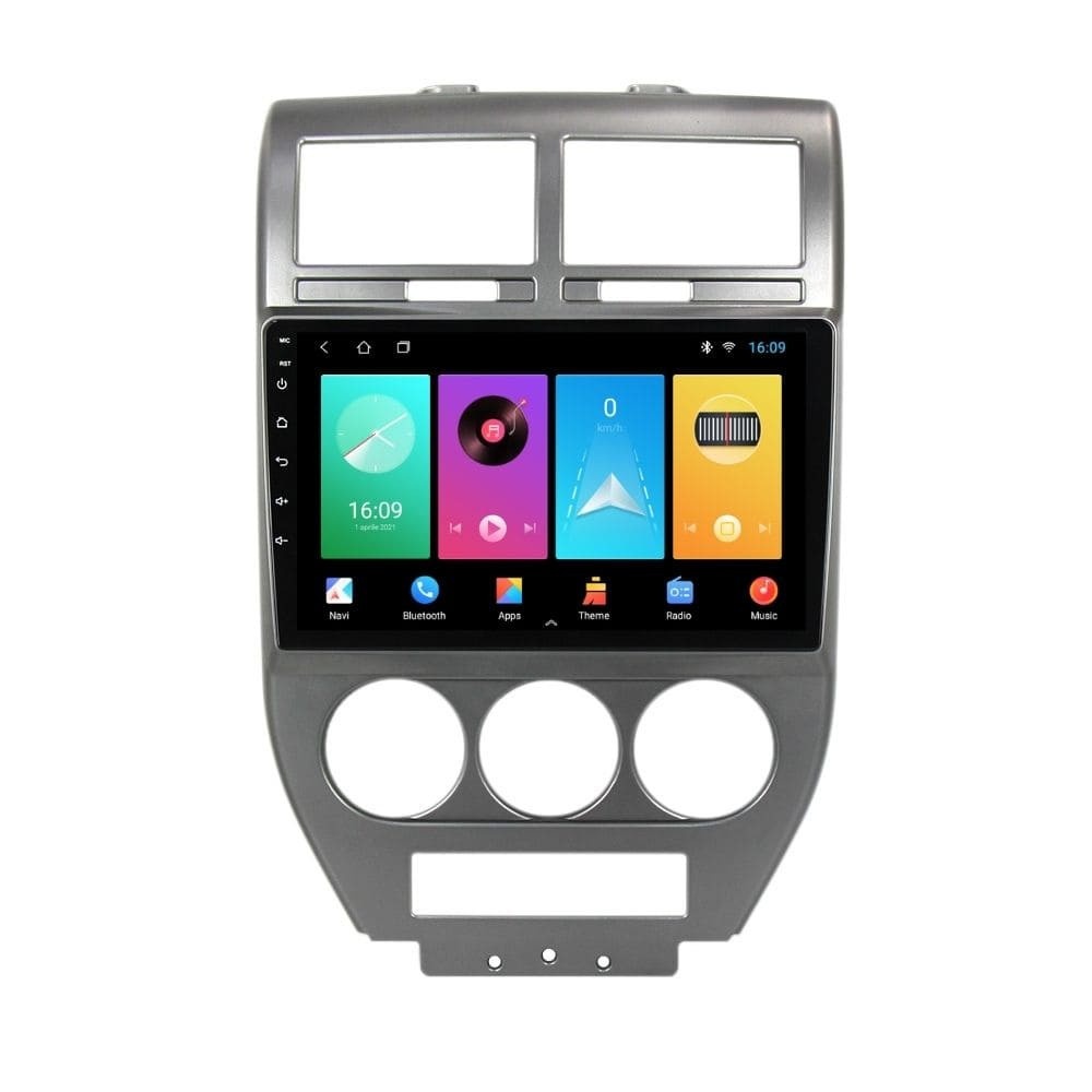 Navigatie dedicata cu Android Jeep Compass I 2006 - 2010, 1GB RAM, Radio GPS Dual Zone, Display HD IPS 10" Touchscreen, Internet Wi-Fi, Bluetooth, MirrorLink, USB
