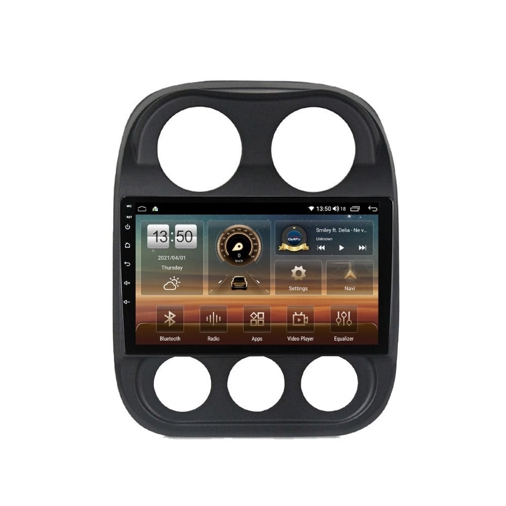 Navigatie dedicata cu Android Jeep Compass I 2011 - 2016, 4GB RAM, Radio GPS Dual Zone, Display HD QLED 10" Touchscreen, Internet Wi-Fi si slot SIM 4G, Bluetooth, MirrorLink, USB