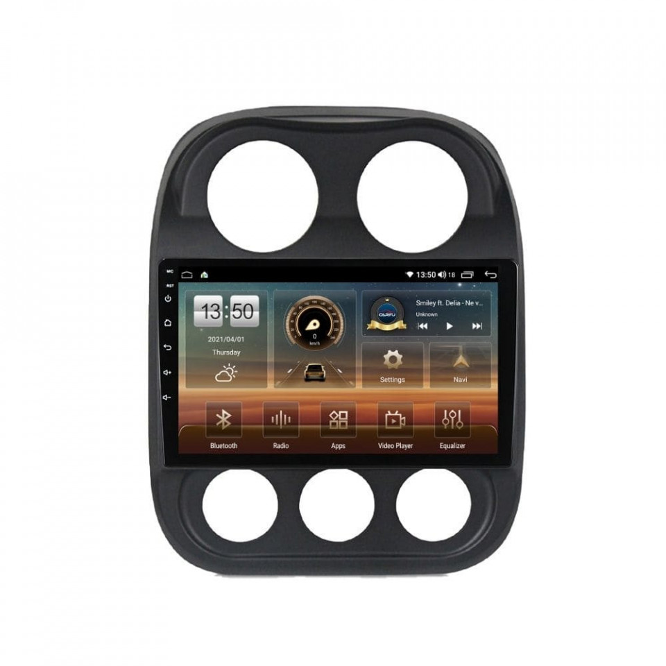 Navigatie dedicata cu Android Jeep Patriot I 2011 - 2017, 8GB RAM, Radio GPS Dual Zone, Display HD QLED 10" Touchscreen, Internet Wi-Fi si slot SIM 4G, Bluetooth, MirrorLink, USB