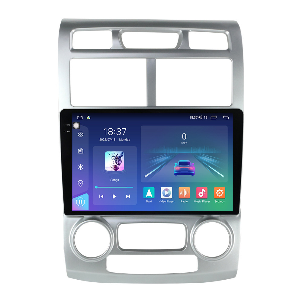 Navigatie dedicata cu Android KIA Sportage 2004 - 2010 fabricata in Coreea, clima automata, 4GB RAM, Radio GPS Dual Zone, Display 2K QLED 9.5" Touchscreen, Internet Wi-Fi si slot SIM 4G, Blu