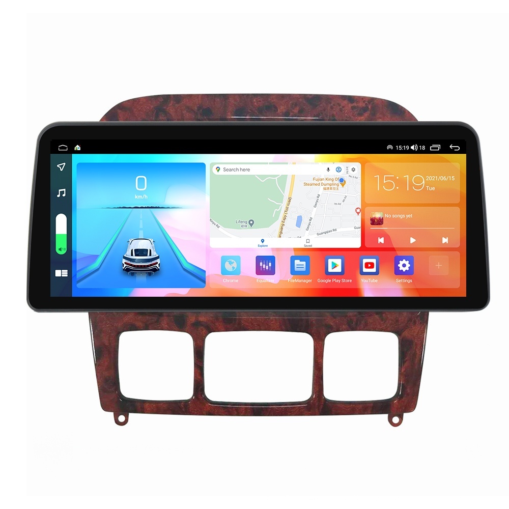 Navigatie dedicata cu Android Mercedes S-Class W220 1998 - 2005, 4GB RAM, Radio GPS Dual Zone, Display QLED 12.3" Touchscreen, Internet Wi-Fi si slot SIM 4G, Bluetooth, MirrorLink, USB