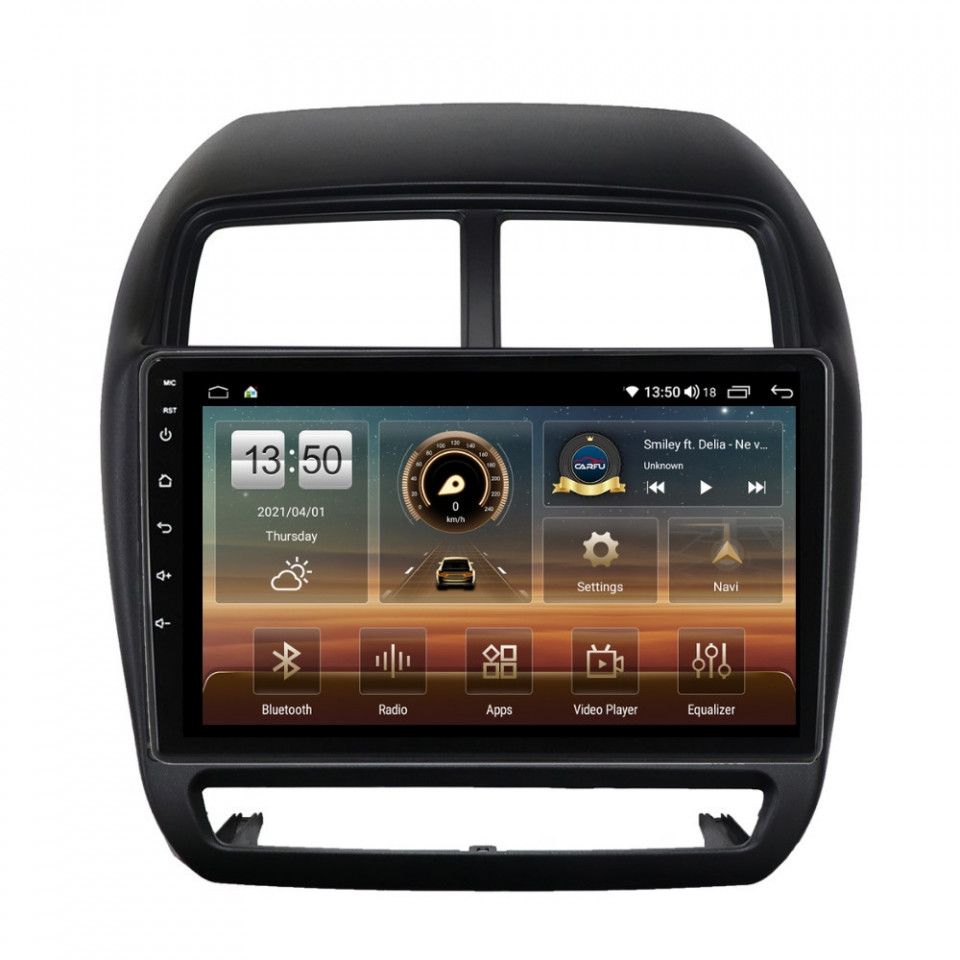 Navigatie dedicata cu Android Mitsubishi ASX 2016 - 2019, 6GB RAM, Radio GPS Dual Zone, Display HD QLED 9" Touchscreen, Internet Wi-Fi si slot SIM 4G, Bluetooth, MirrorLink, USB