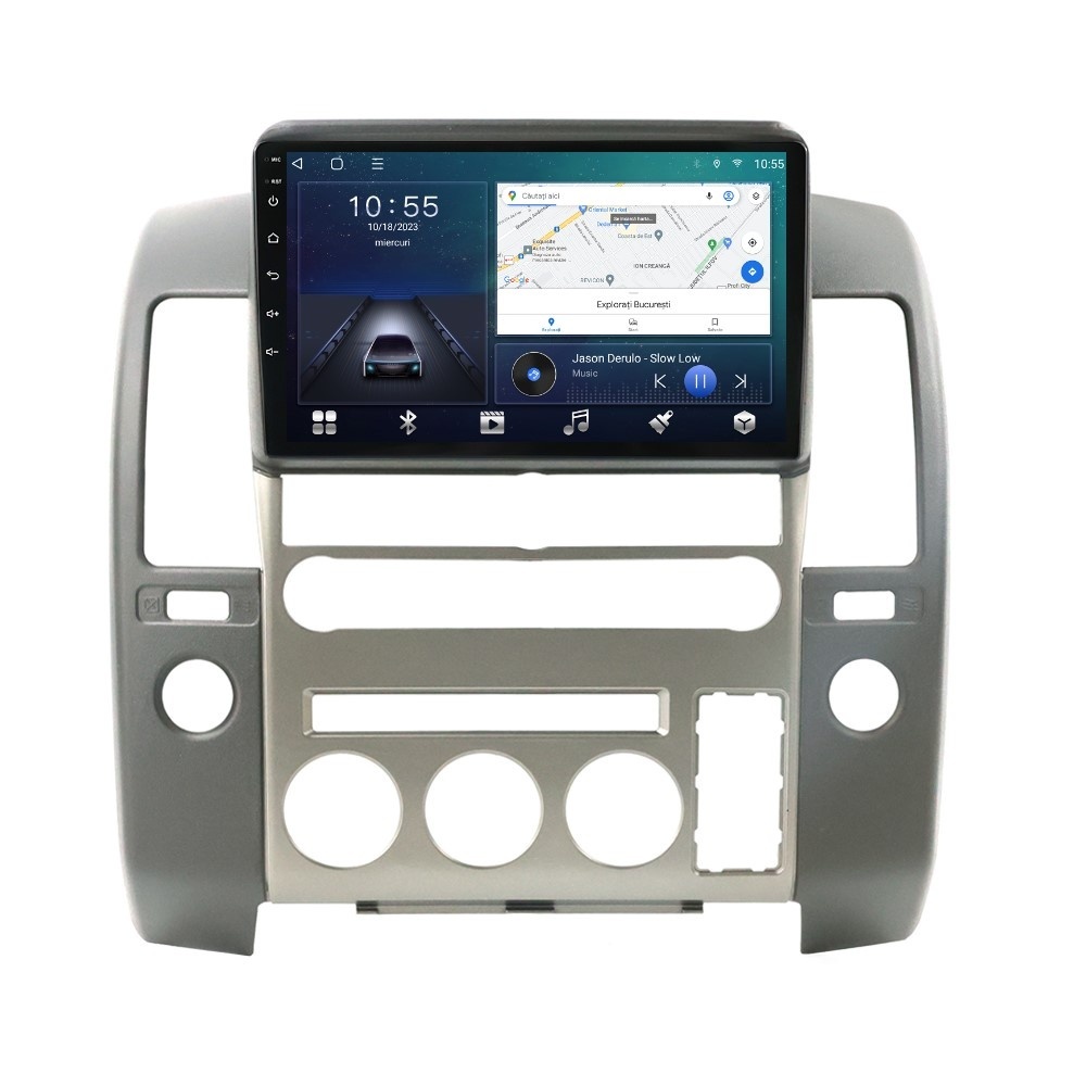 Navigatie dedicata cu Android Nissan Pathfinder III R51 2005 - 2010 cu navigatie originala, 2GB RAM, Radio GPS Dual Zone, Display HD QLED 9" Touchscreen, Internet Wi-Fi si slot SIM 4G, Bluetooth, MirrorLink, USB