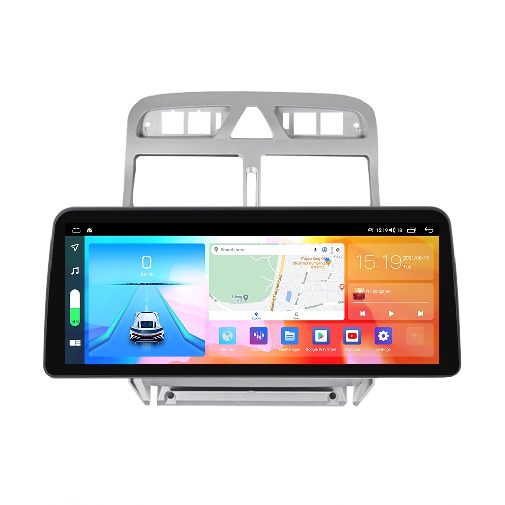 Navigatie dedicata cu Android Peugeot 307 2000 - 2013, 4GB RAM, Radio GPS Dual Zone, Display QLED 12.3" Touchscreen, Internet Wi-Fi si slot SIM 4G, Bluetooth, MirrorLink, USB