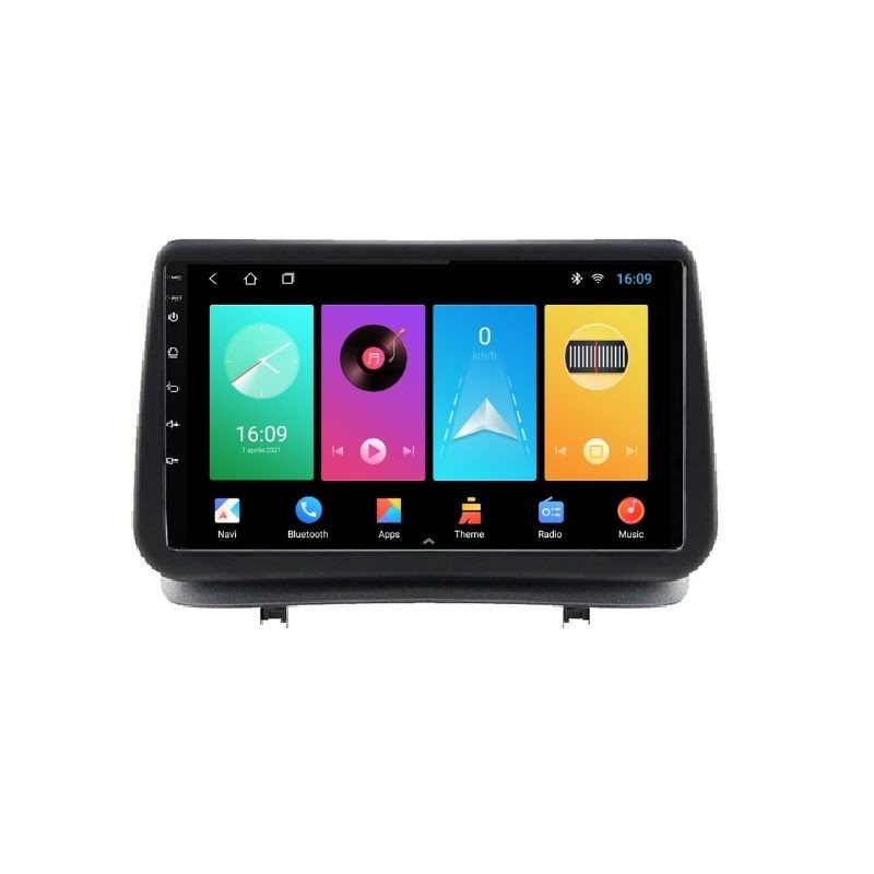 Navigatie dedicata cu Android Renault Clio III 2005 - 2012, 1GB RAM, Radio GPS Dual Zone, Display HD IPS 9" Touchscreen, Internet Wi-Fi, Bluetooth, MirrorLink, USB