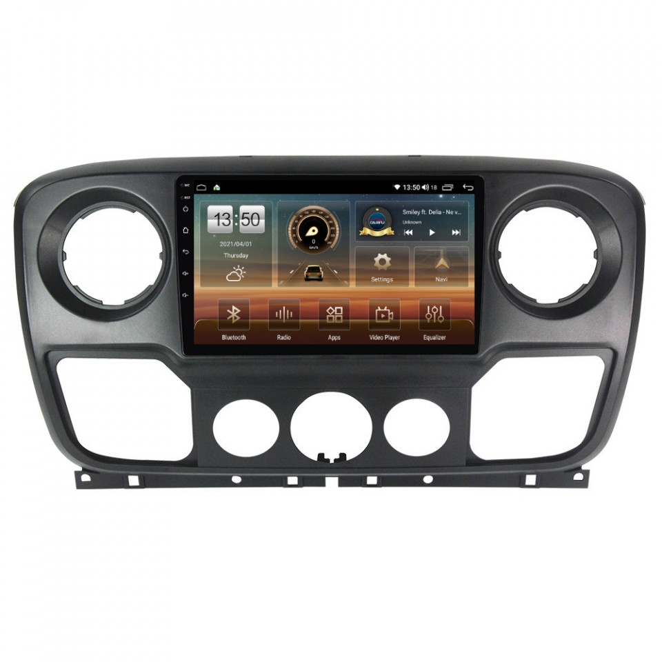 Navigatie dedicata cu Android Renault Master III 2010 - 2019, 6GB RAM, Radio GPS Dual Zone, Display HD QLED 10" Touchscreen, Internet Wi-Fi si slot SIM 4G, Bluetooth, MirrorLink, USB