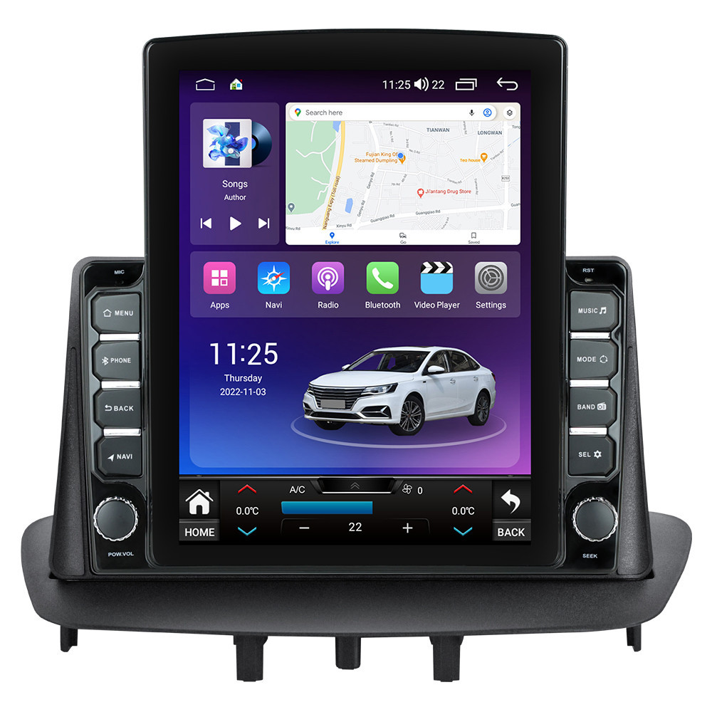 Navigatie dedicata cu Android Renault Megane III 2009 - 2016, 4GB RAM, Radio GPS Dual Zone, Touchscreen IPS 9.7" HD tip Tesla, Internet Wi-Fi si slot SIM 4G, Bluetooth, MirrorLink, USB