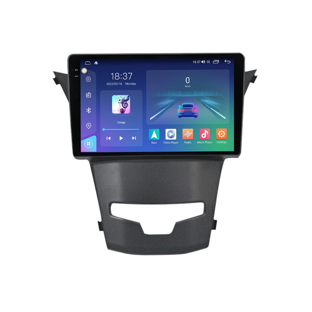 Navigatie dedicata cu Android Ssangyong Korando 2013 - 2019, 8GB RAM, Radio GPS Dual Zone, Display 2K QLED 9.5" Touchscreen, Internet Wi-Fi si slot SIM 4G, Bluetooth, MirrorLink, USB